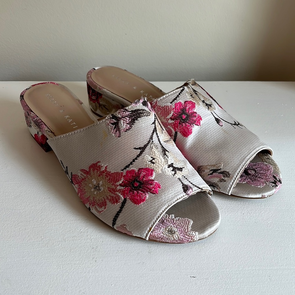Kelly & Katie Amour Brocade Floral Slip On Mules Size 8 - Picture 1 of 10